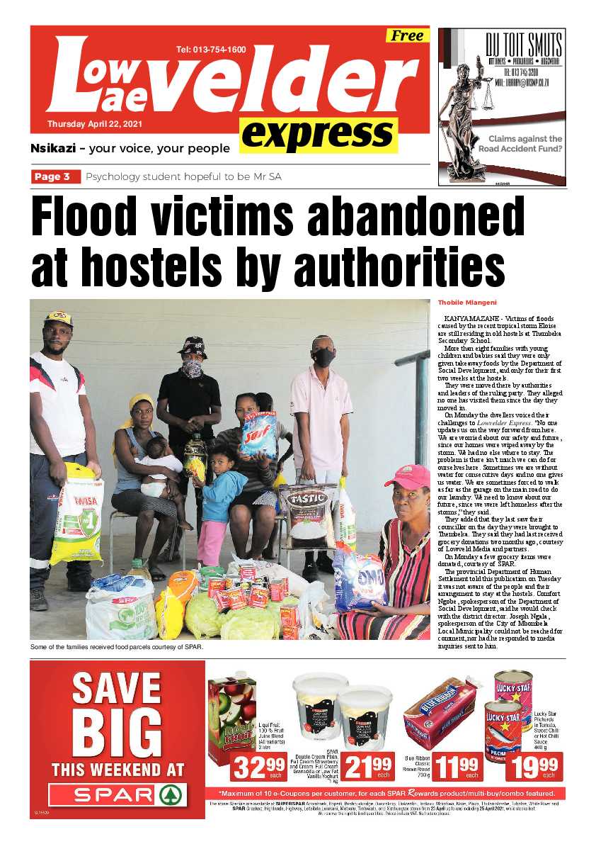 Lowvelder Express 22 April 2021 page 1