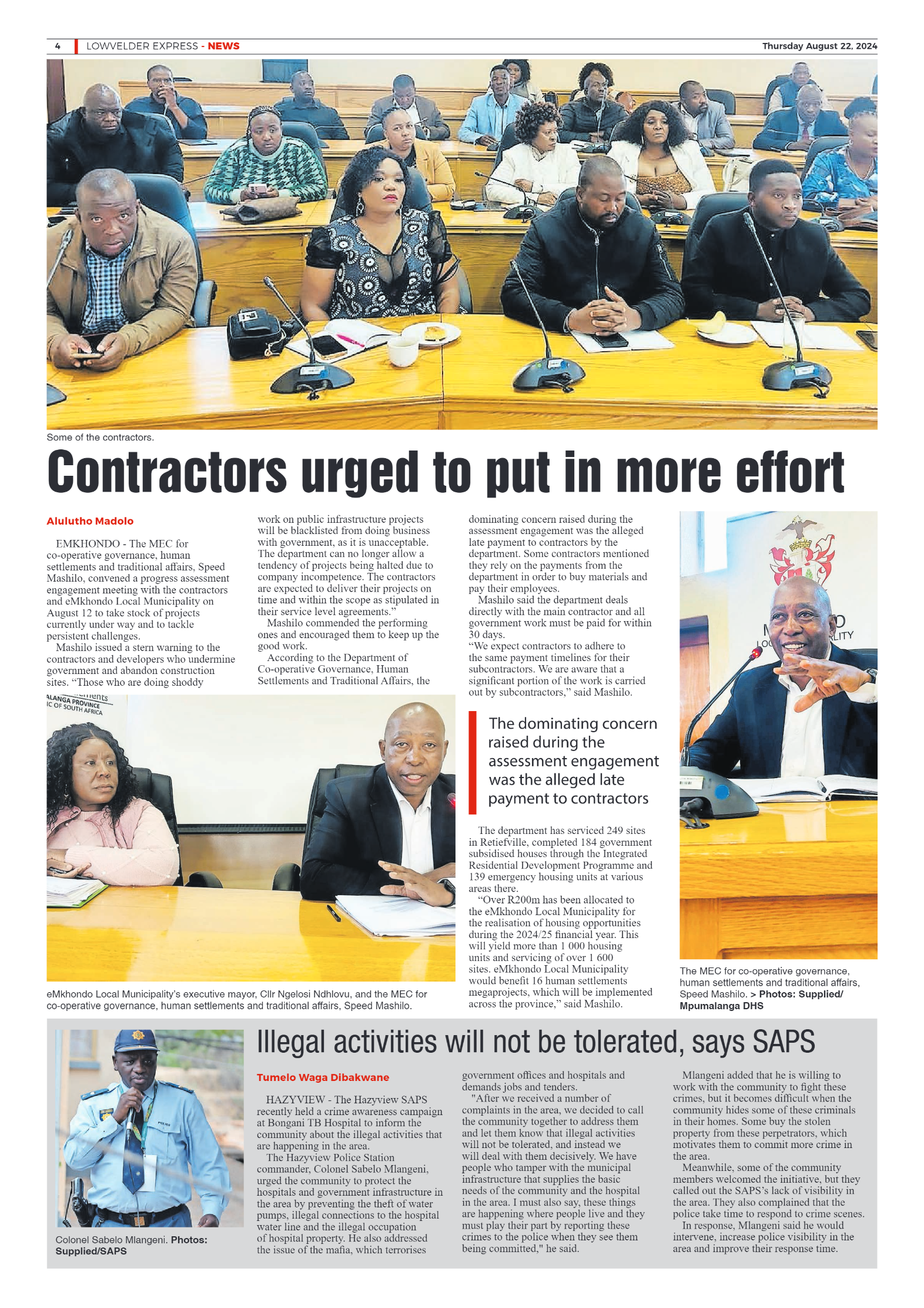 Lowvelder Express 22 August 2024 page 4