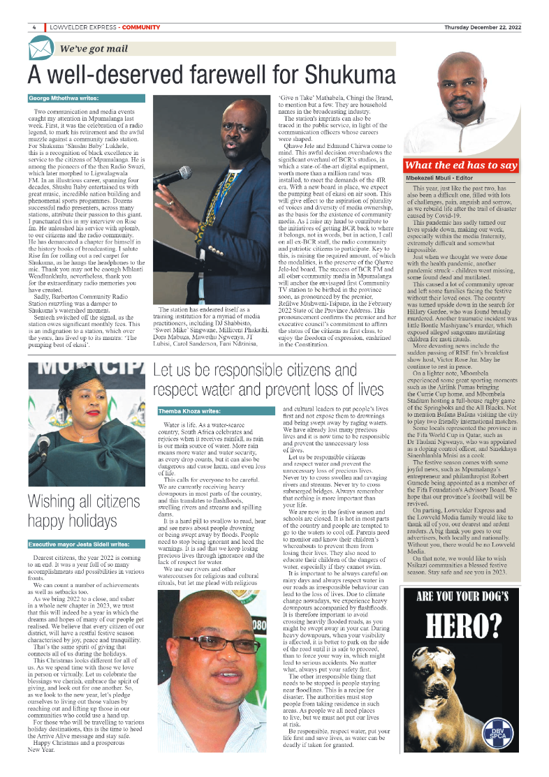 Lowvelder Express 22 December 2022 page 4