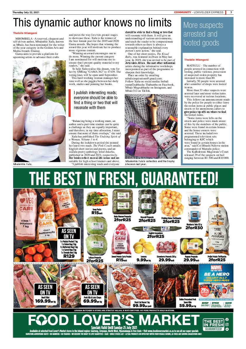 Lowvelder Express 22 July 2021 page 7