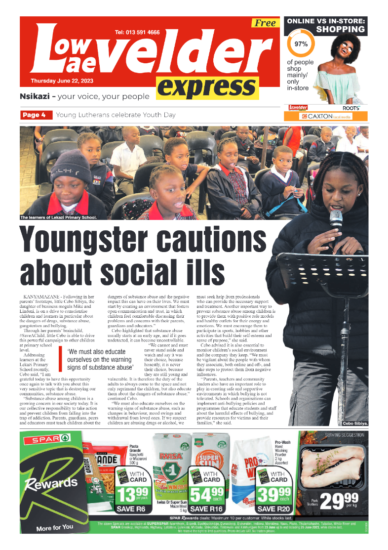 Lowvelder Express 22 June 2023 page 1