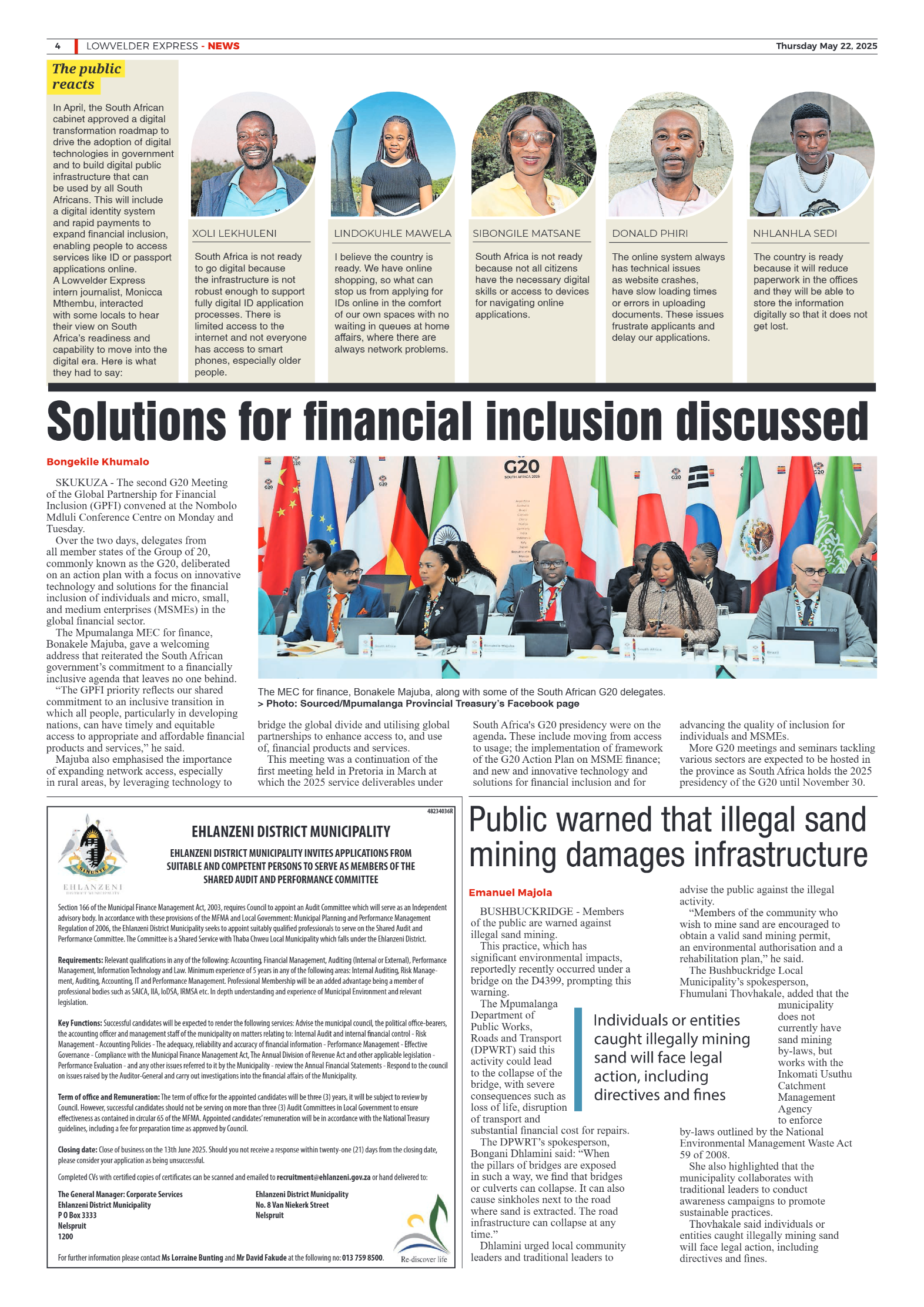 Lowvelder Express 22 May 2025 page 4