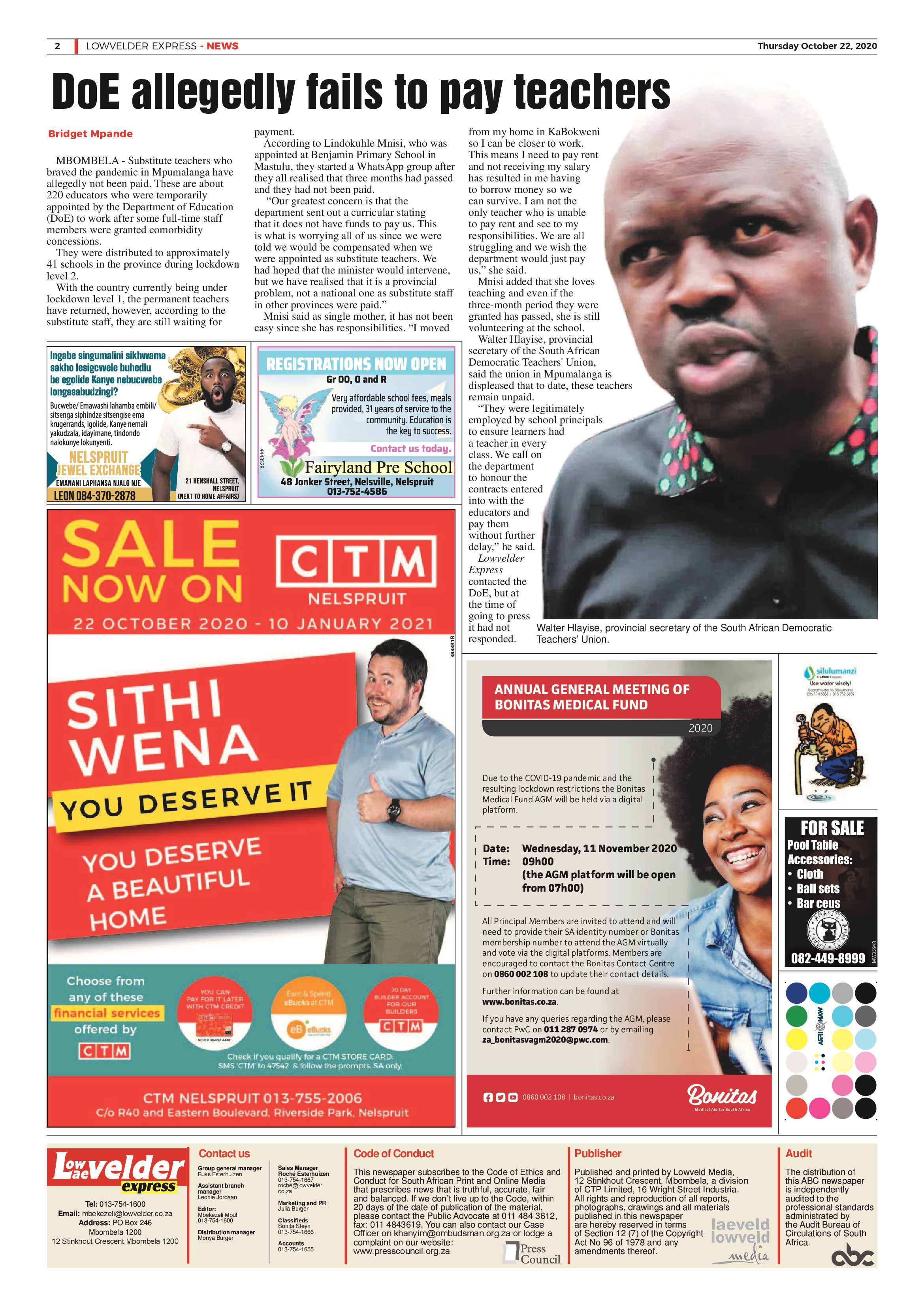 Lowvelder Express 22 October 2020 page 2