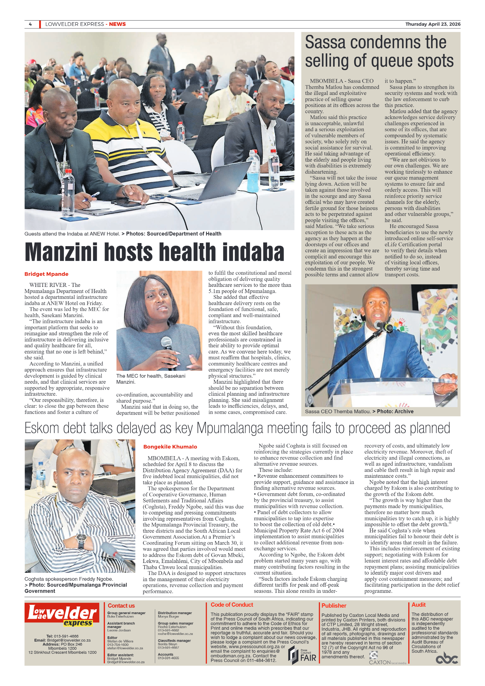 Lowvelder Express 23 April 2026 page 4