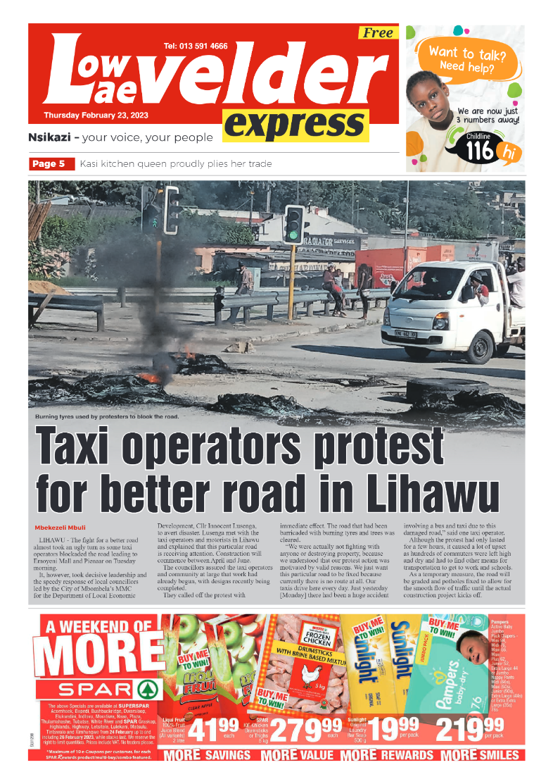 Lowvelder Express 23 February 2023 page 1