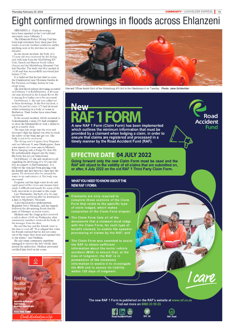 Lowvelder Express 23 February 2023 page 15