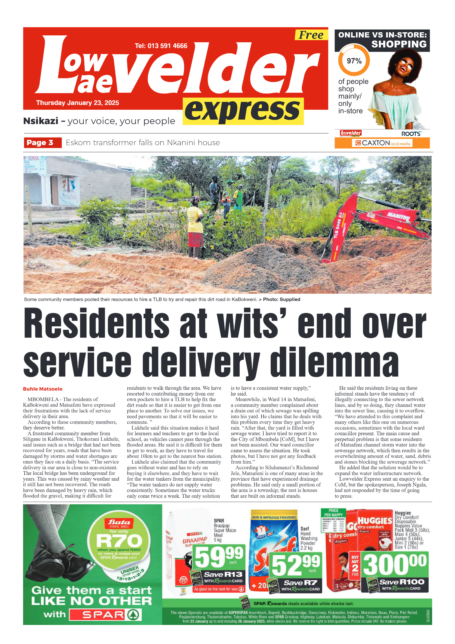 Lowvelder Express 23 January 2025 page 1