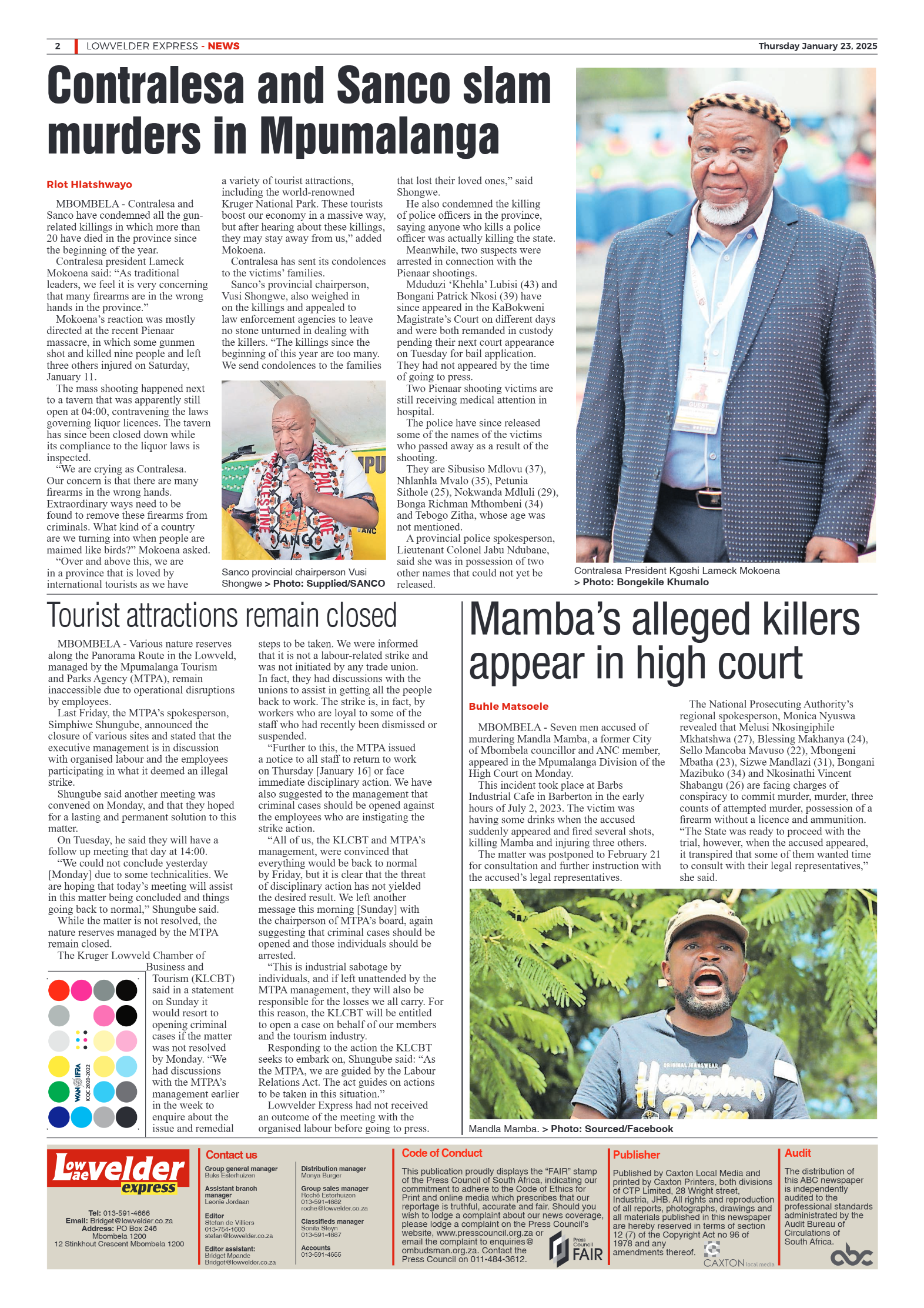 Lowvelder Express 23 January 2025 page 2
