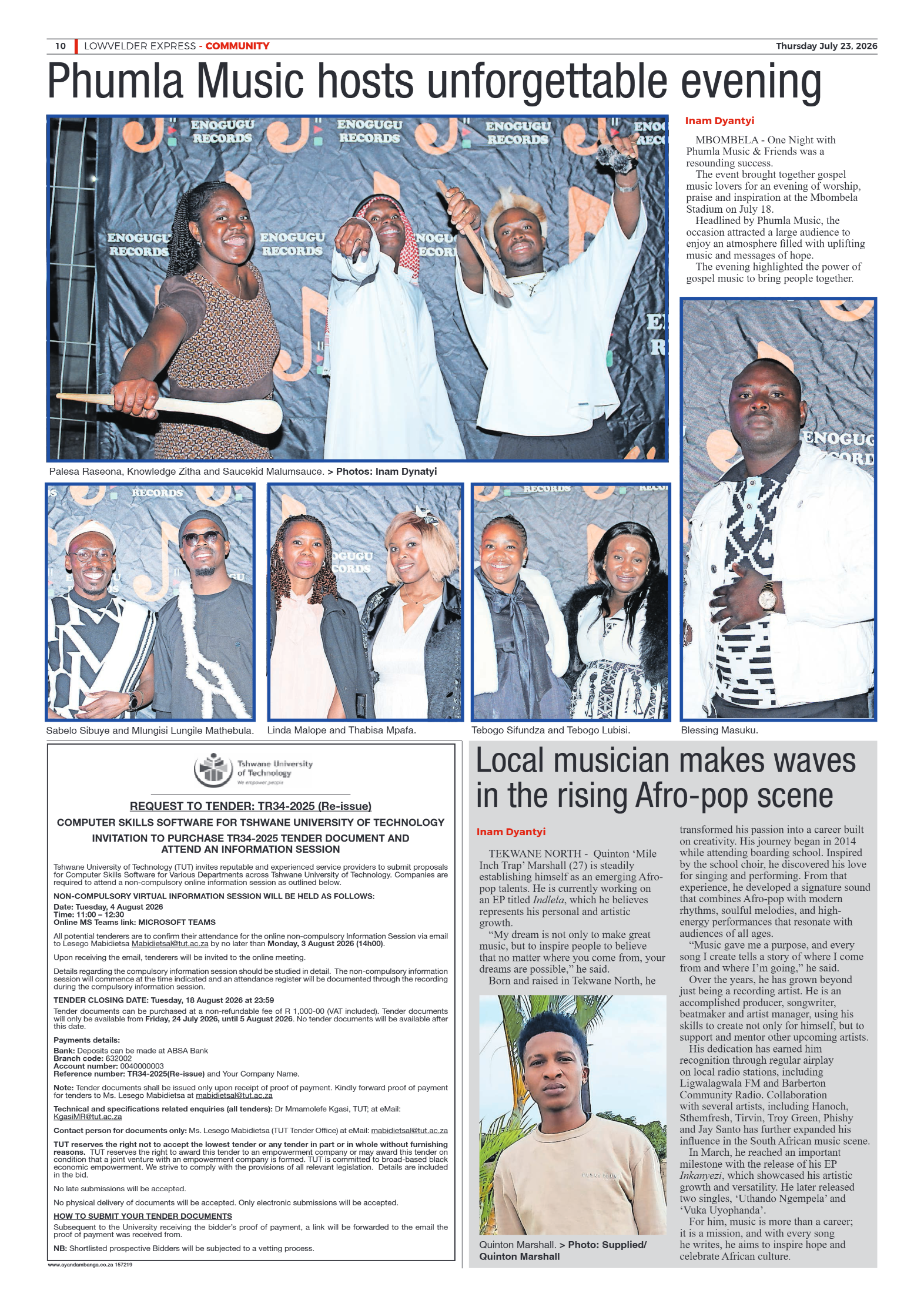 Lowvelder Express 23 July 2016 page 10
