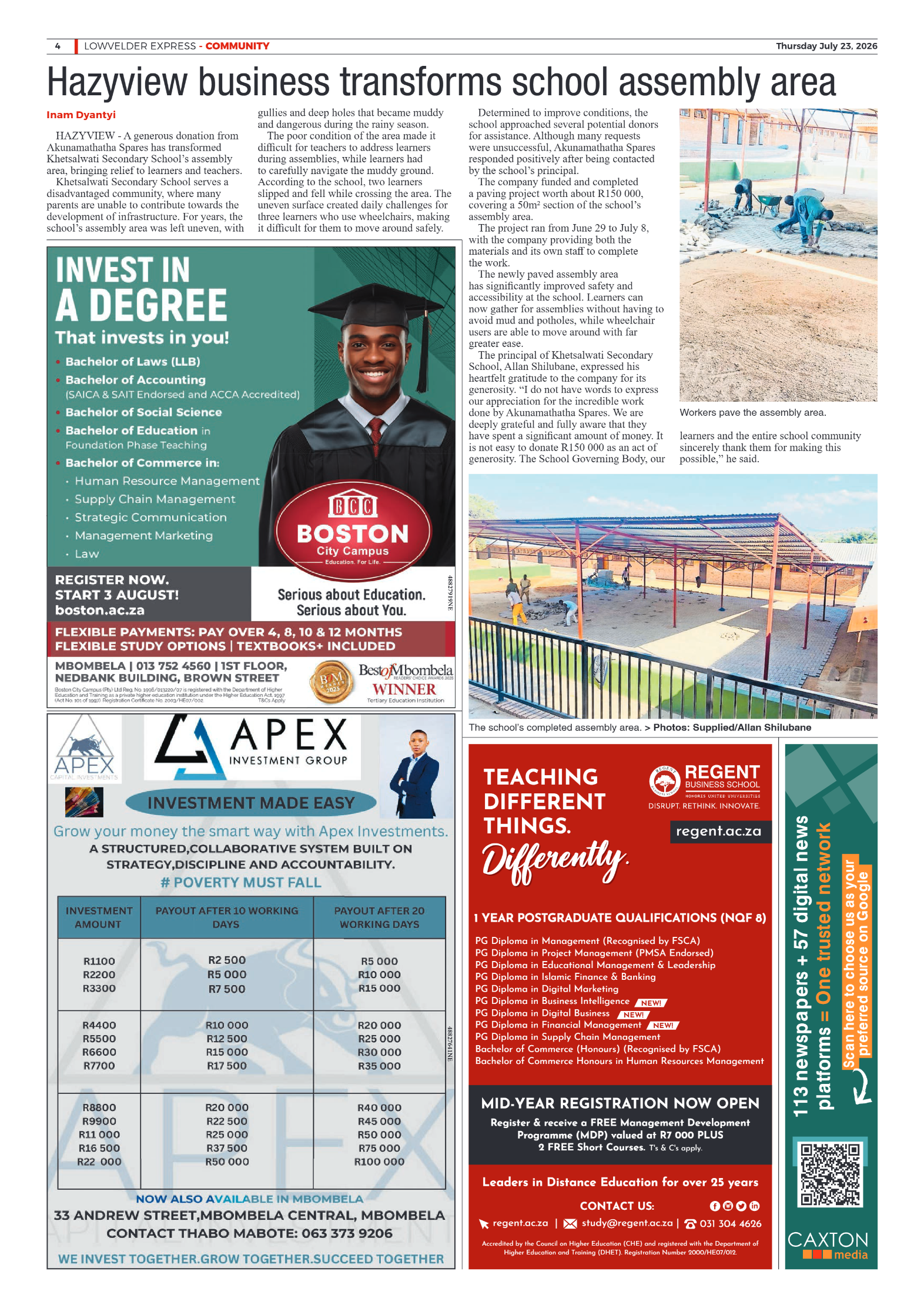 Lowvelder Express 23 July 2016 page 4
