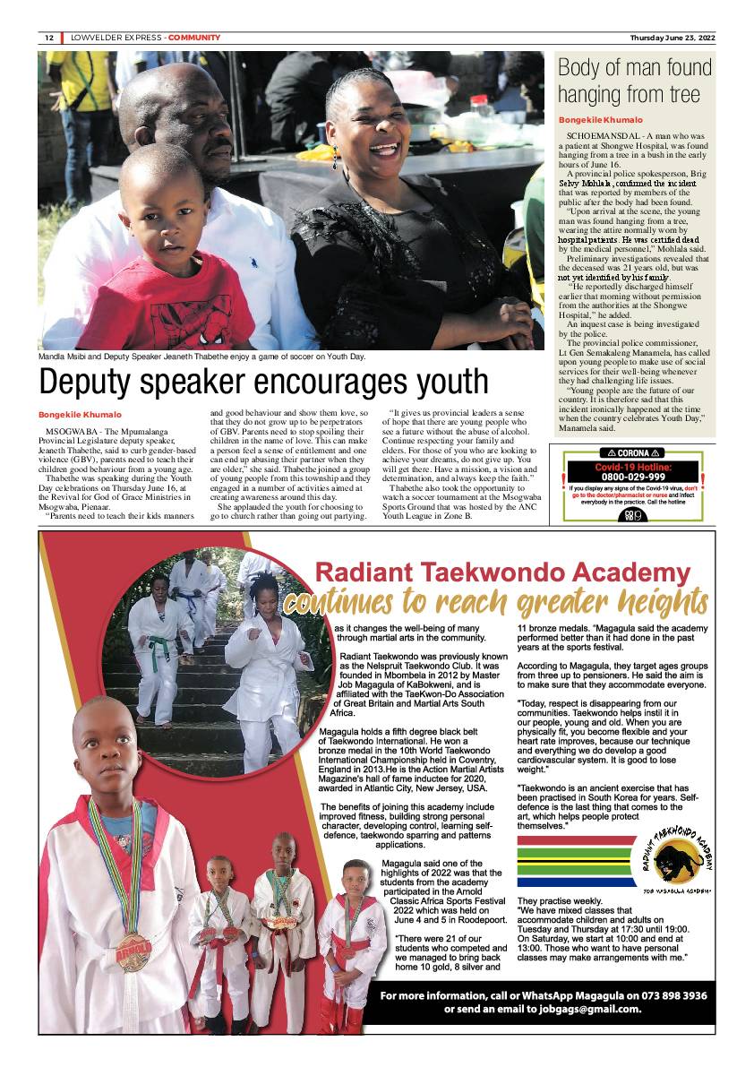 Lowvelder Express 23 June 2022 page 12