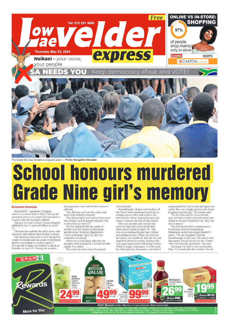 Lowvelder Express 23 May 2023 page 1