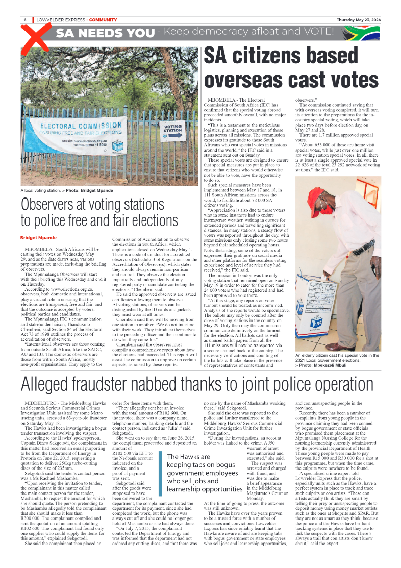 Lowvelder Express 23 May 2023 page 6