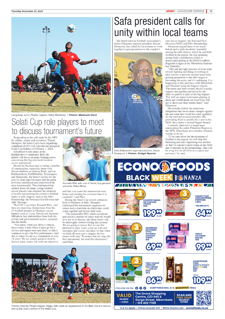 Lowvelder Express 23 November 2023 page 19