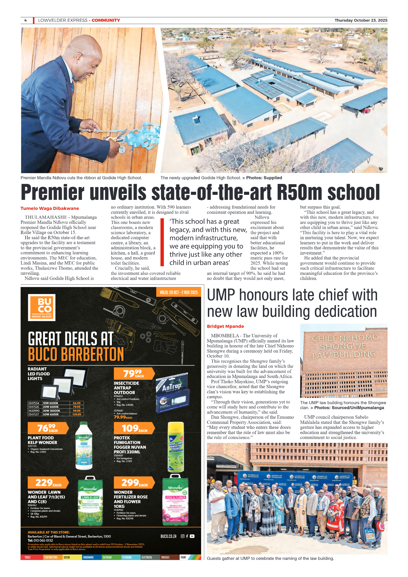 Lowvelder Express 23 October 2025 page 4