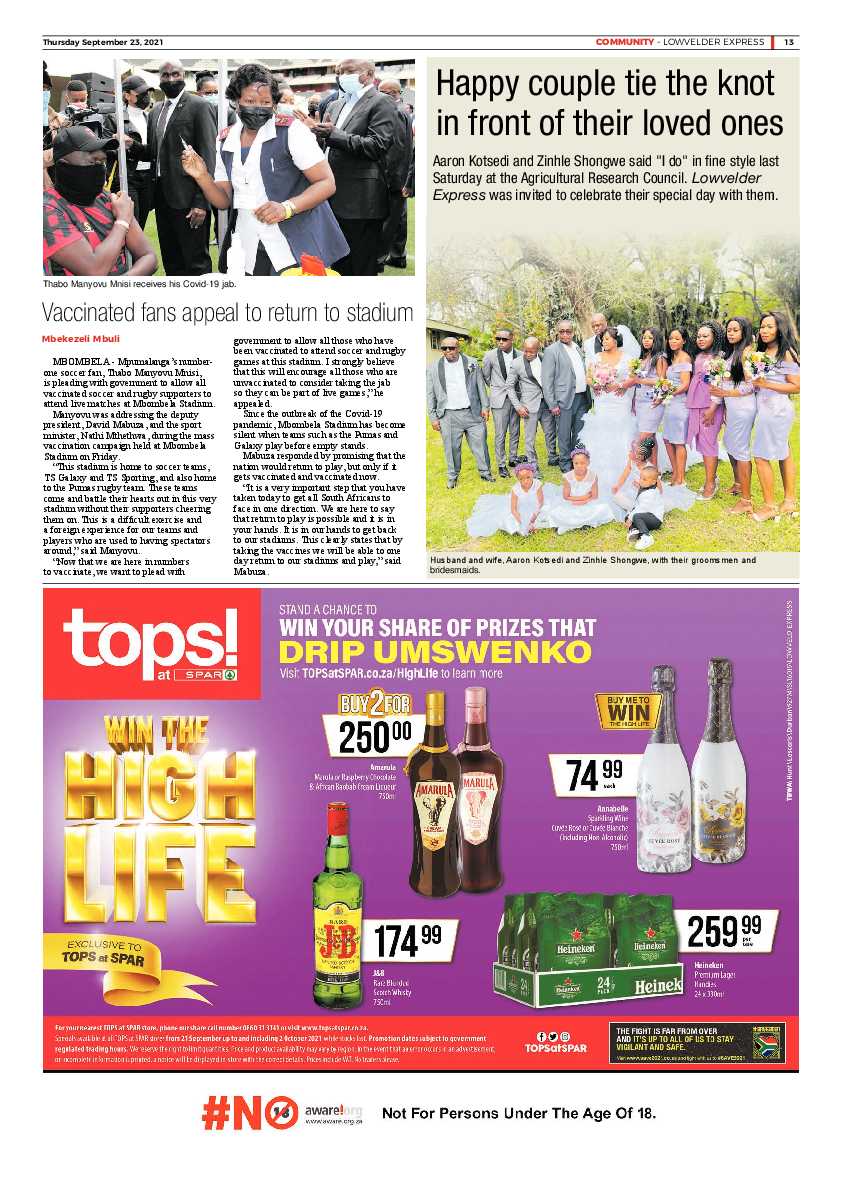 Lowvelder Express 23 September 2021 page 13