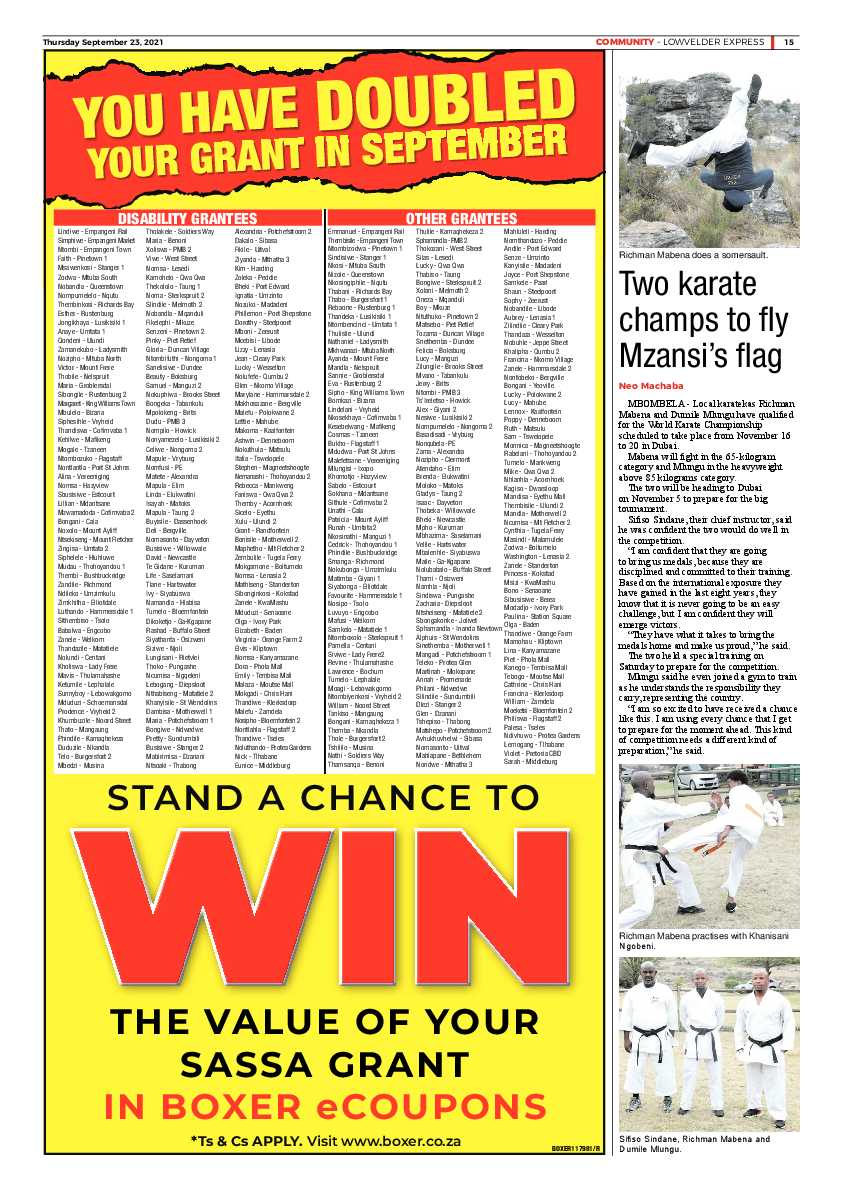 Lowvelder Express 23 September 2021 page 15