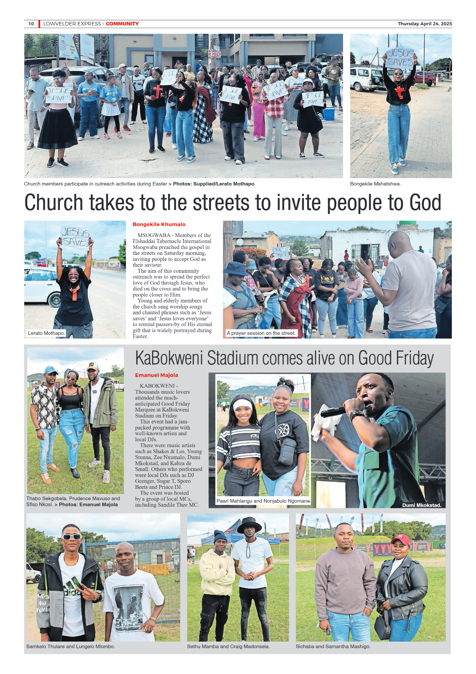 Lowvelder Express 24 April 2025 page 10