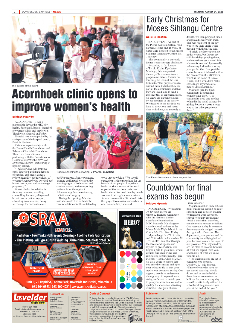 Lowvelder Express 24 August 2023 page 2