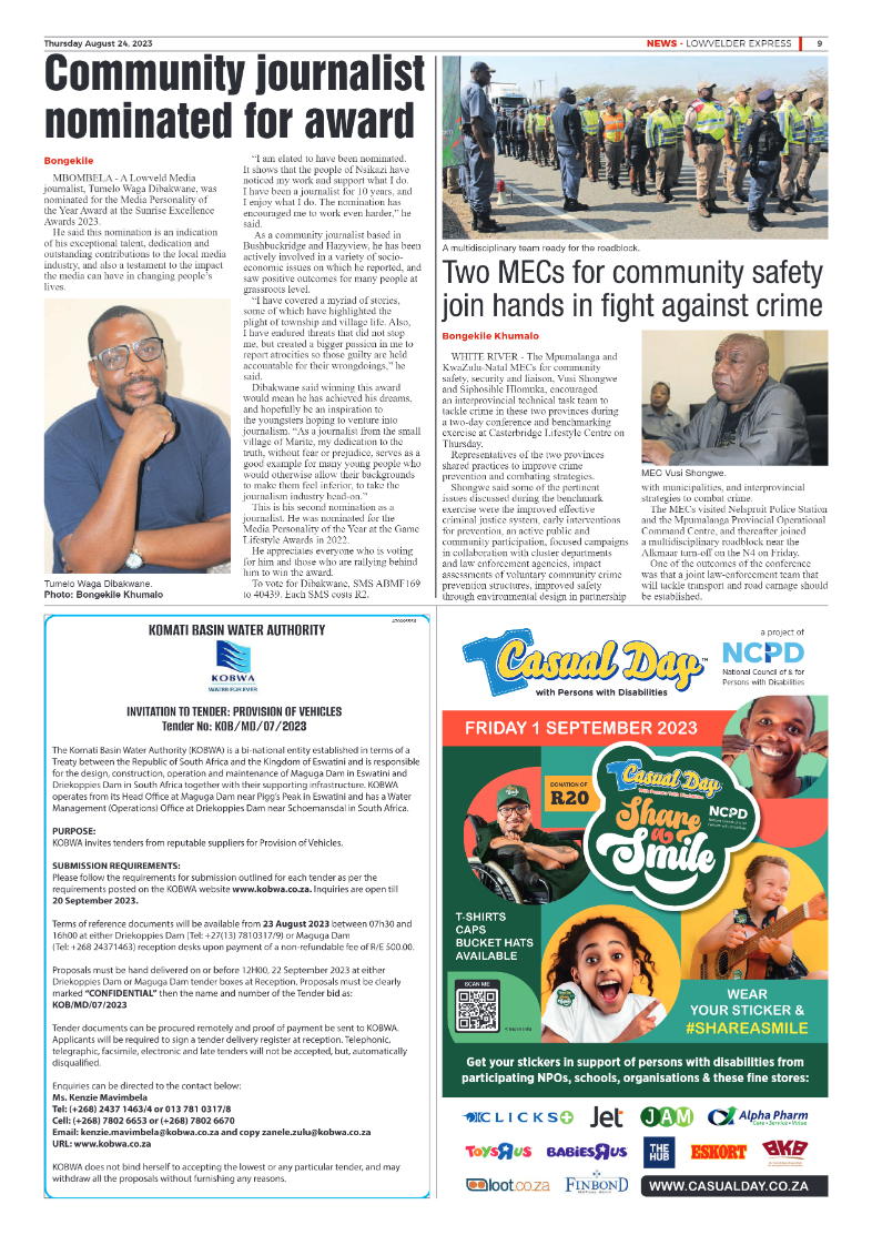 Lowvelder Express 24 August 2023 page 9