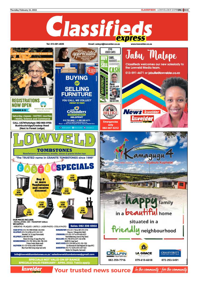 Lowvelder Express 24 February 2022 page 16