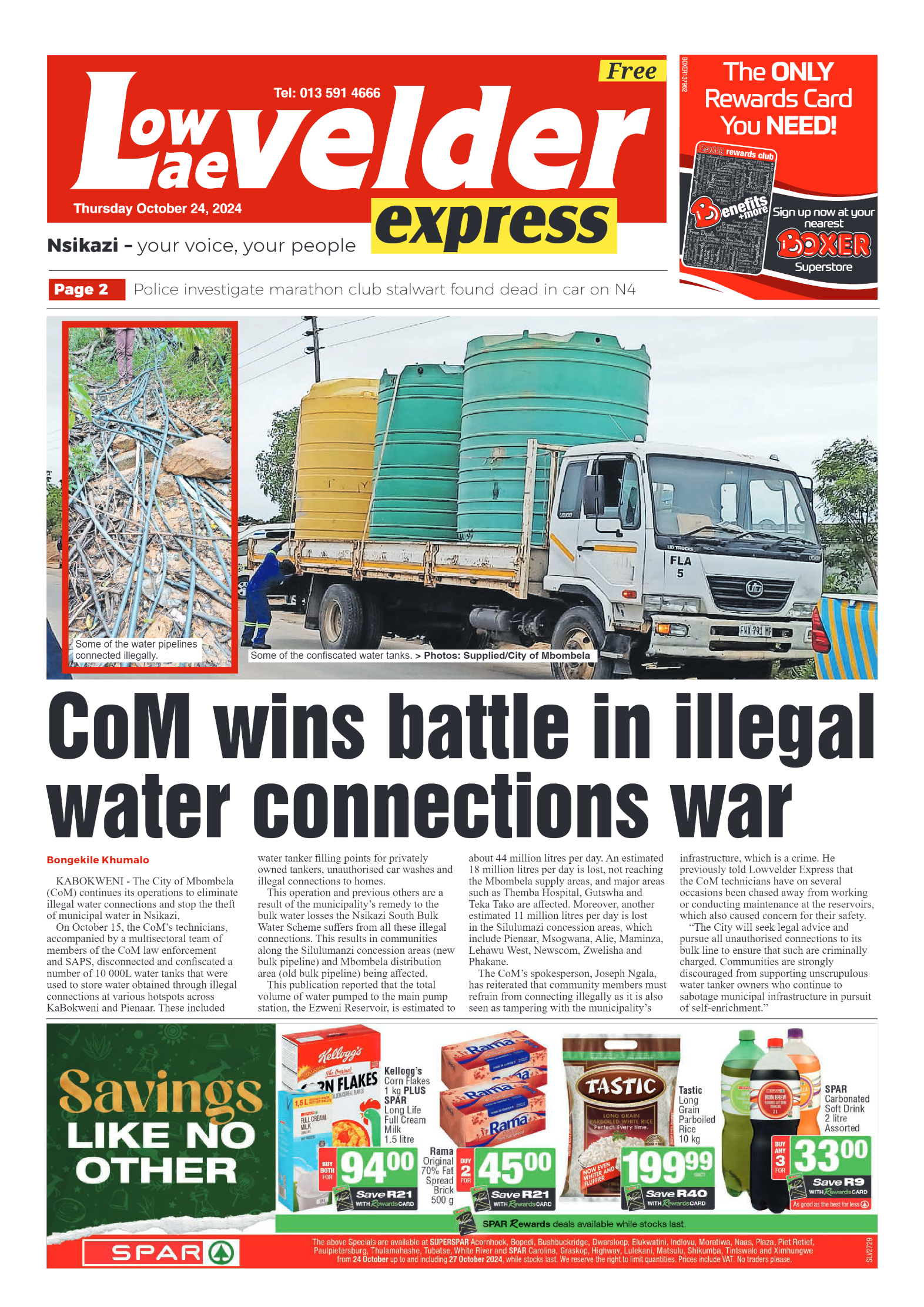Lowvelder Express 24 October 2024 page 1