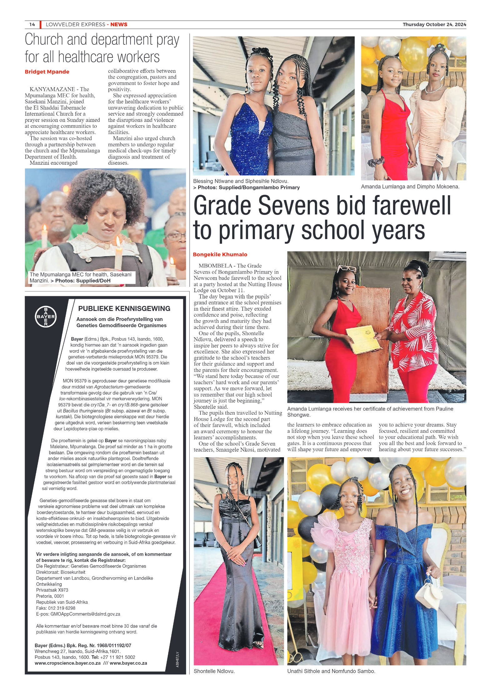Lowvelder Express 24 October 2024 page 14