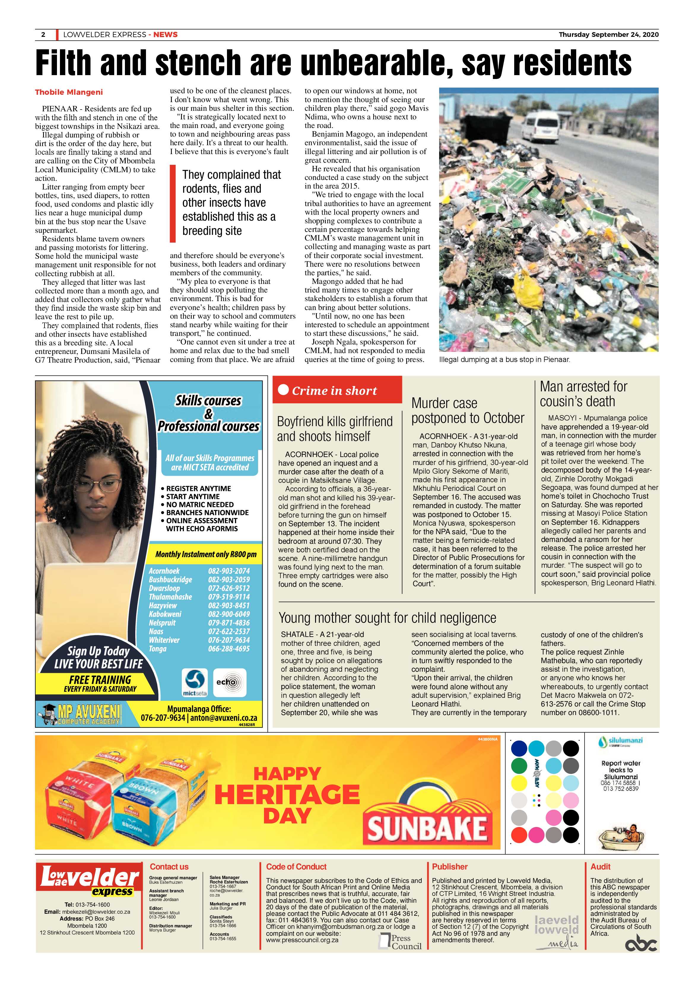 Lowvelder Express 24 September 2020 page 2