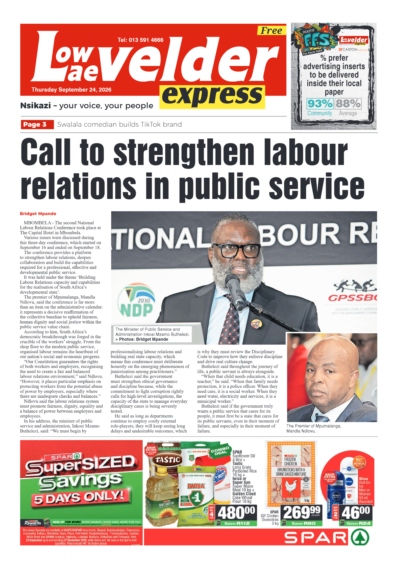 Lowvelder Express 24 September 2026 page 1