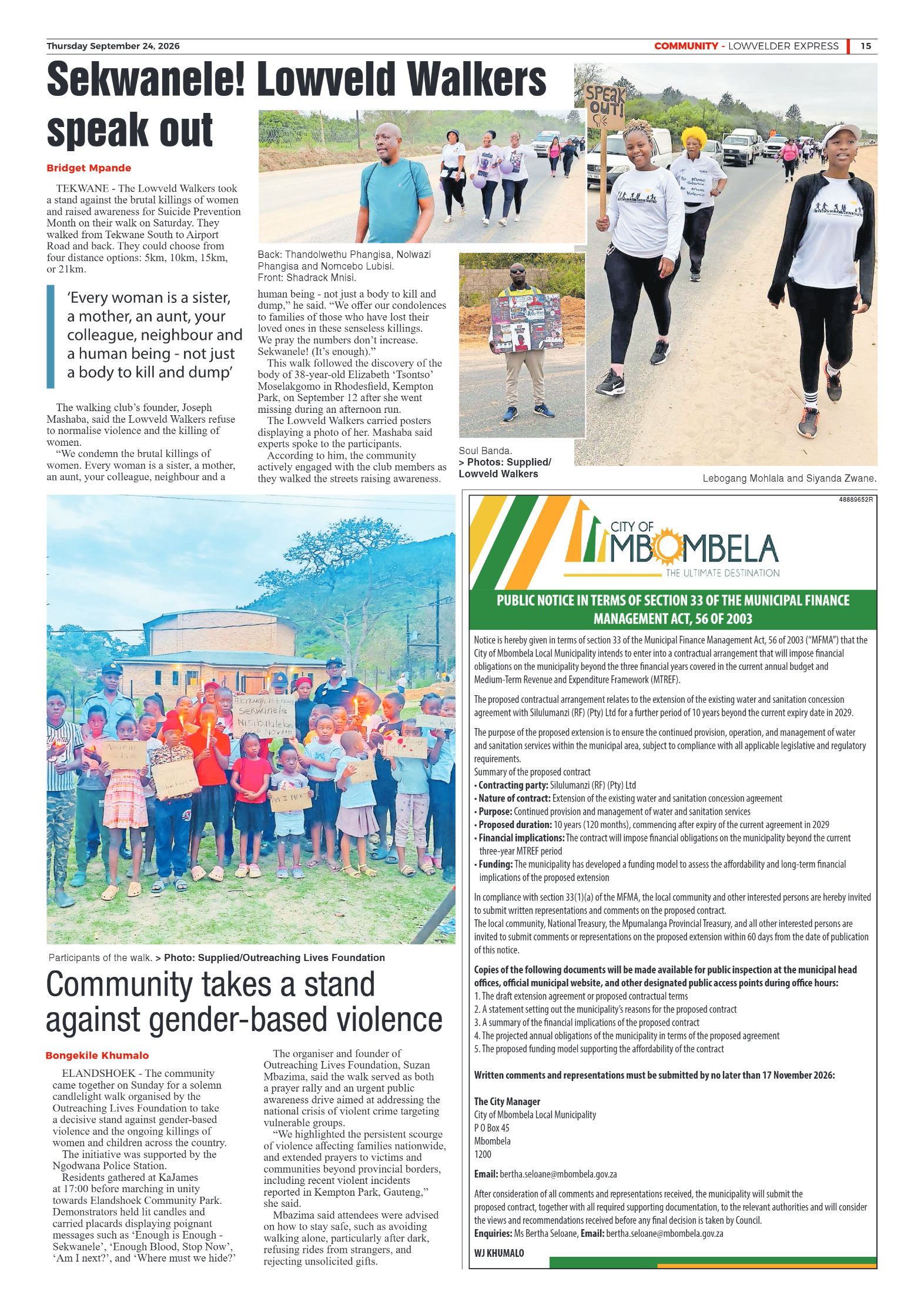 Lowvelder Express 24 September 2026 page 15