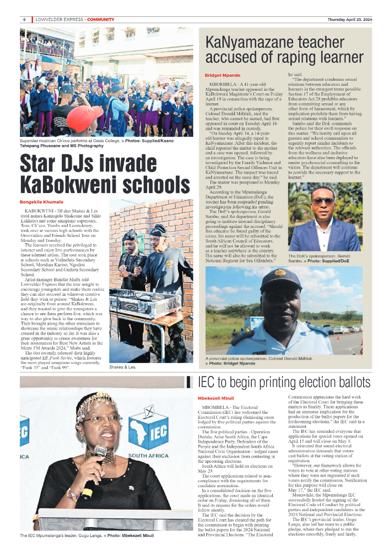 Lowvelder Express 25 April 2024 page 6