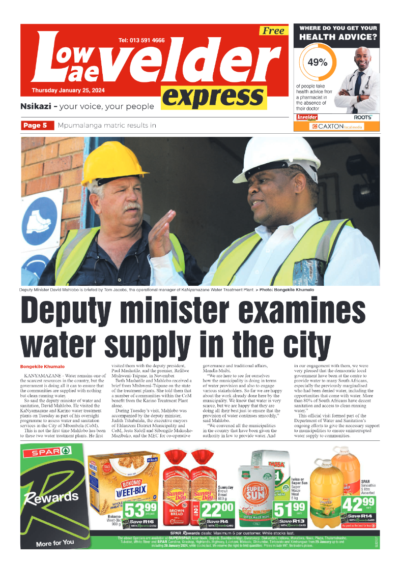 Lowvelder Express 25 January 2024 page 1