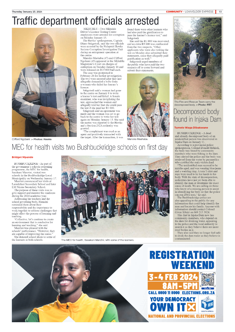 Lowvelder Express 25 January 2024 page 13
