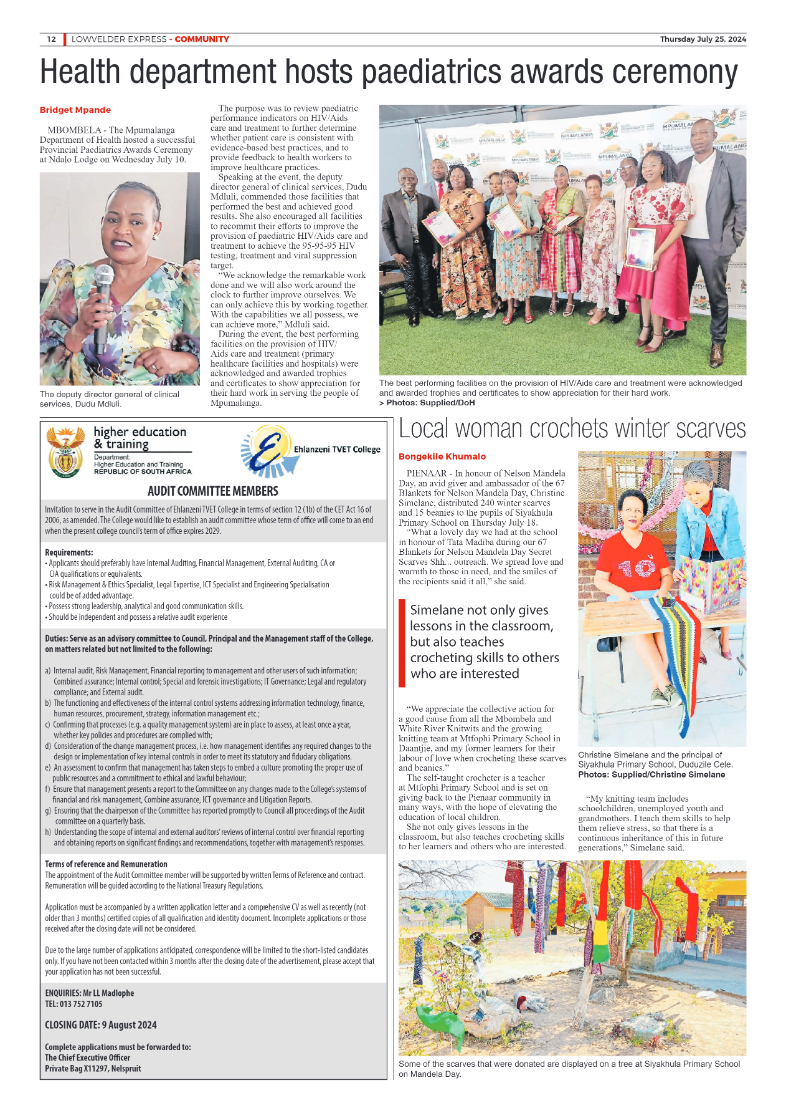 Lowvelder Express 25 July 2024 page 12