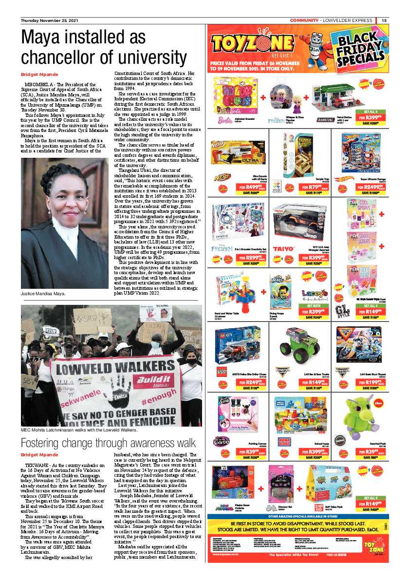 Lowvelder Express 25 November 2021 page 17