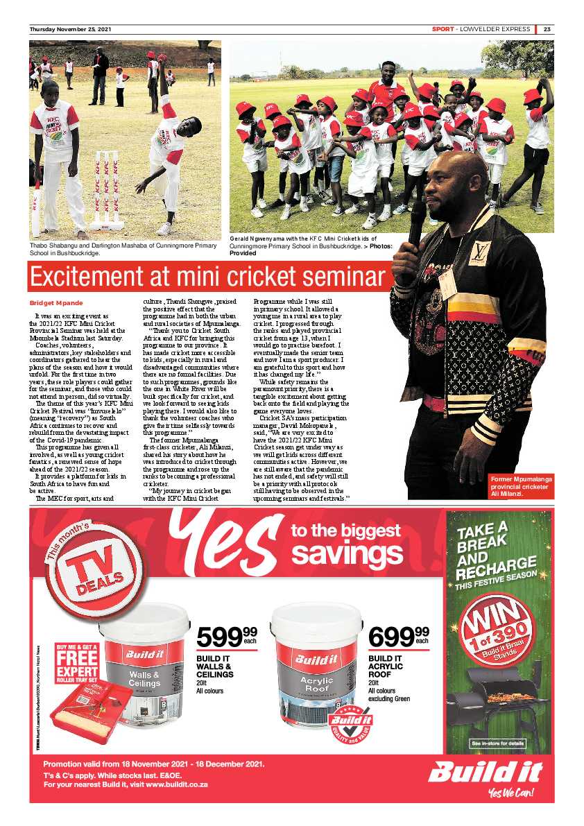 Lowvelder Express 25 November 2021 page 25