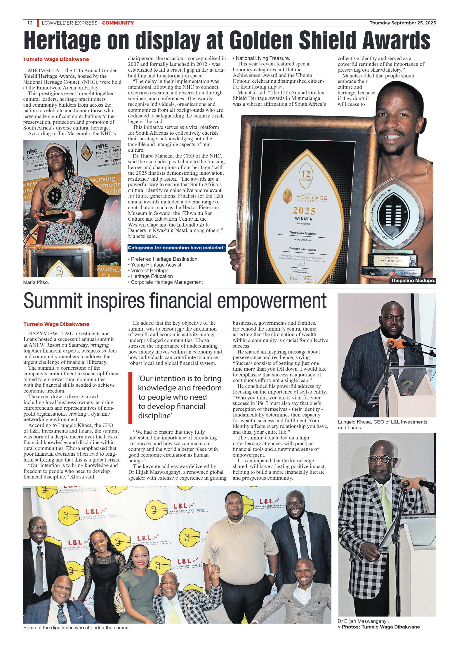 Lowvelder Express 25 September 2025 page 12