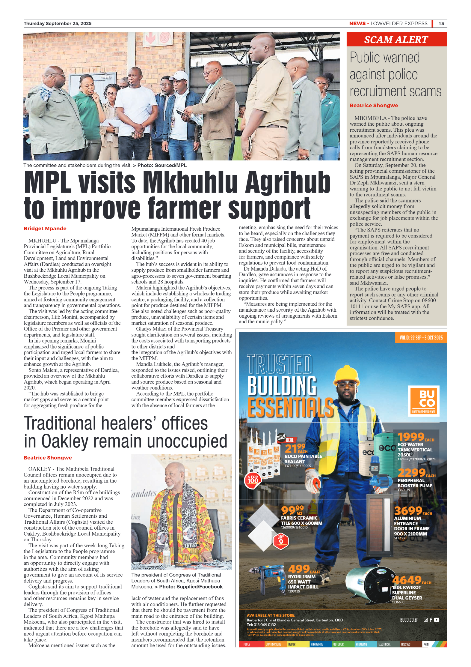 Lowvelder Express 25 September 2025 page 13