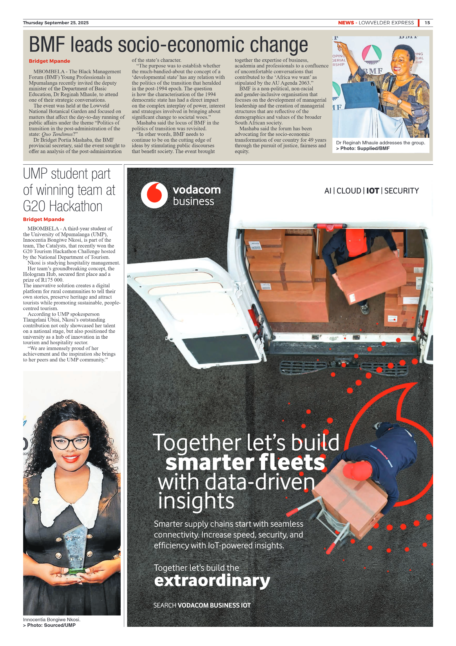 Lowvelder Express 25 September 2025 page 15