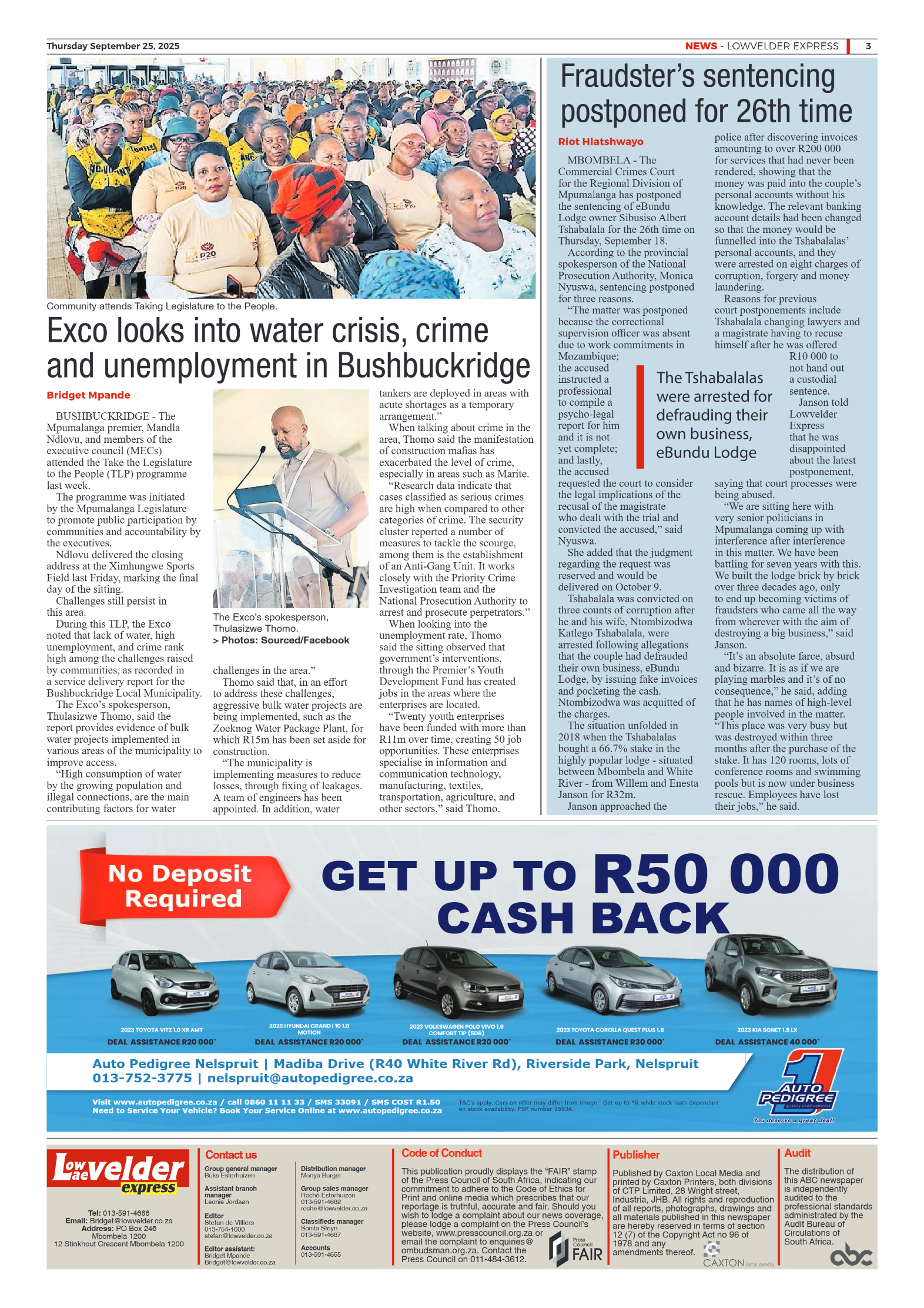 Lowvelder Express 25 September 2025 page 3