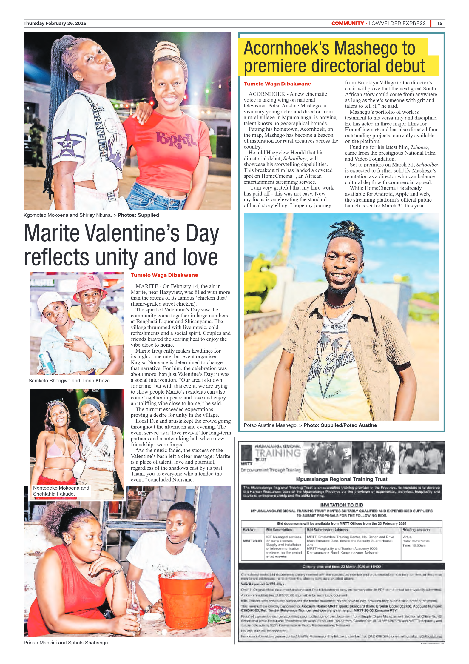 Lowvelder Express 26 February 2026 page 15