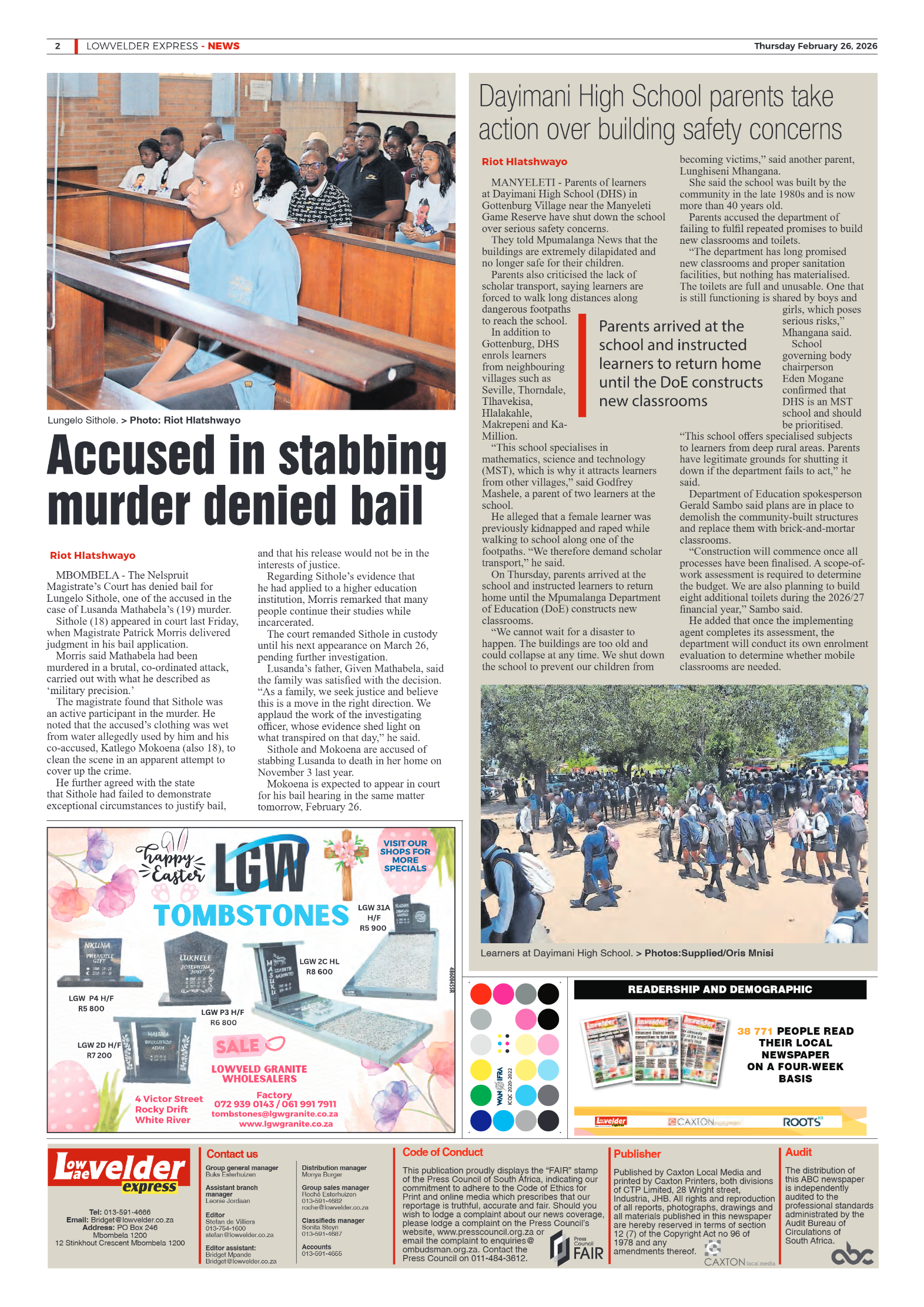 Lowvelder Express 26 February 2026 page 2