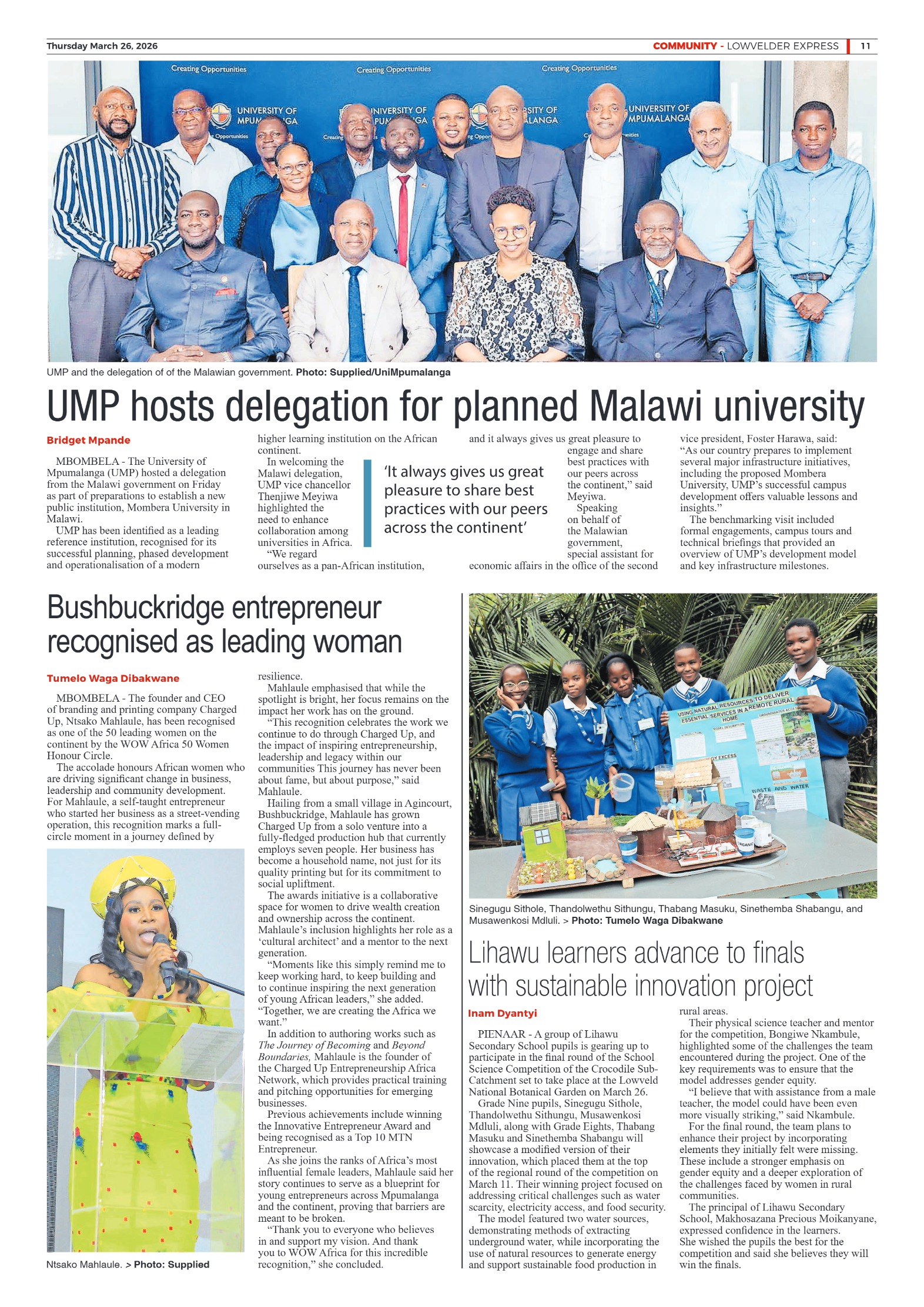 Lowvelder Express 26 March 2026 page 11