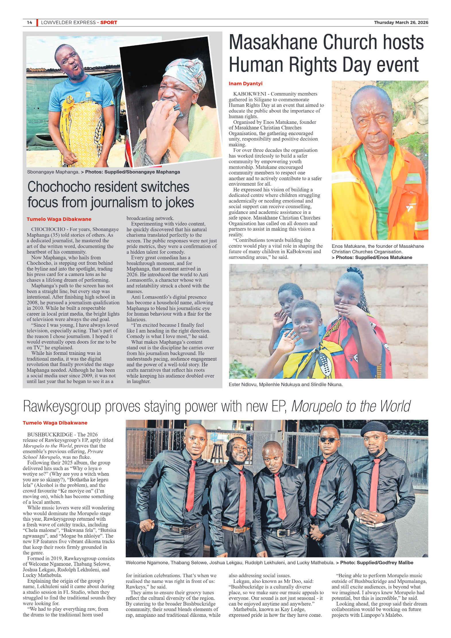 Lowvelder Express 26 March 2026 page 14