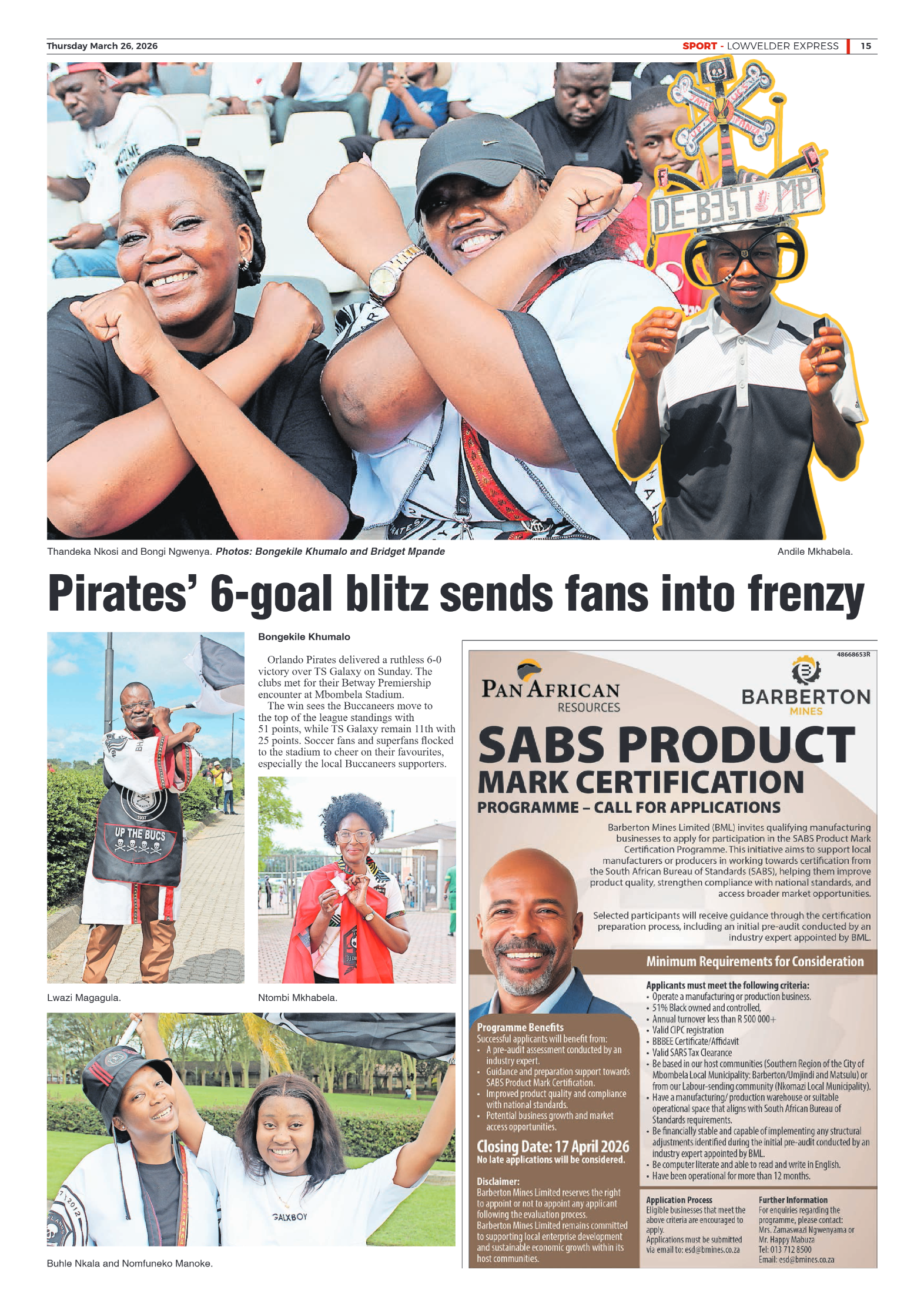 Lowvelder Express 26 March 2026 page 15