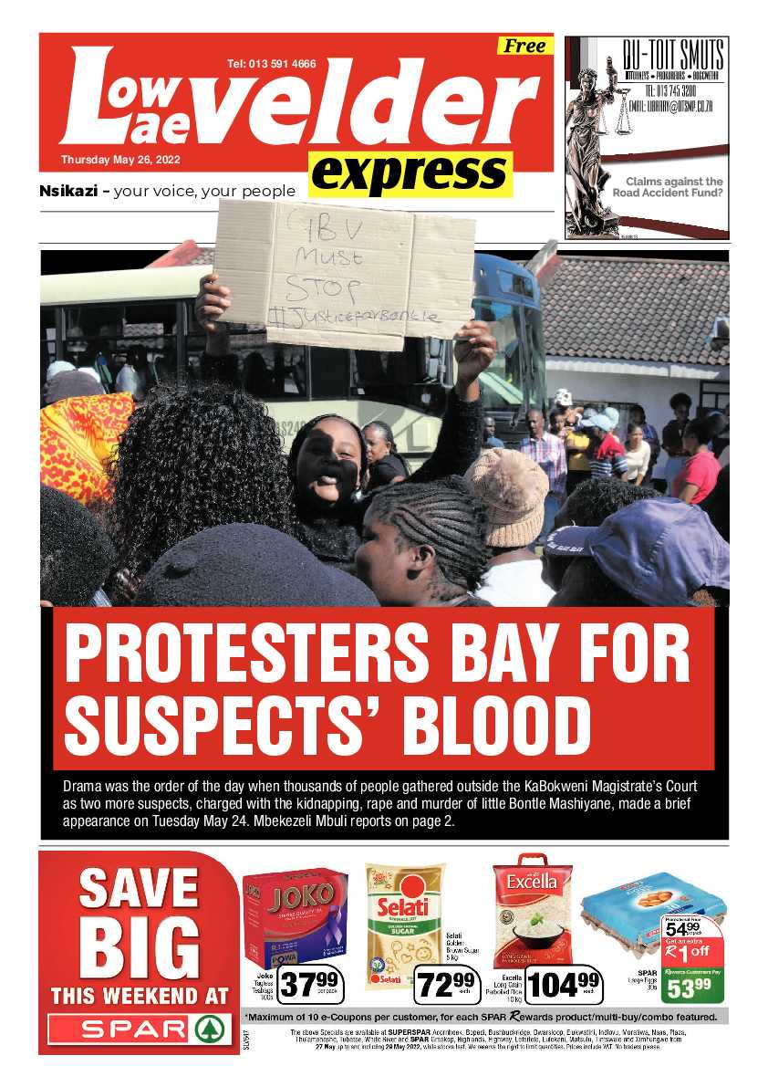 Lowvelder Express 26 May 2022 page 1