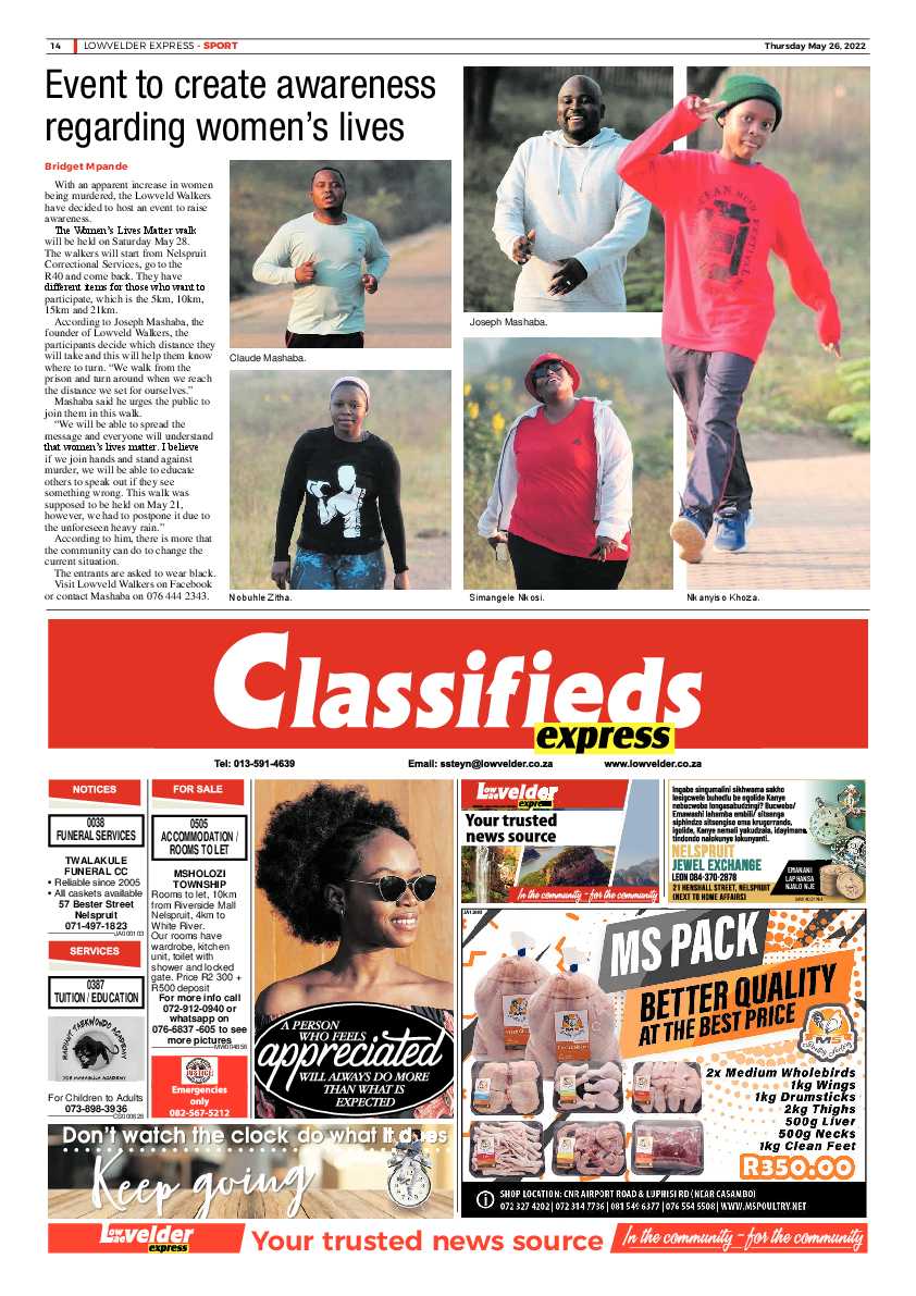Lowvelder Express 26 May 2022 page 14