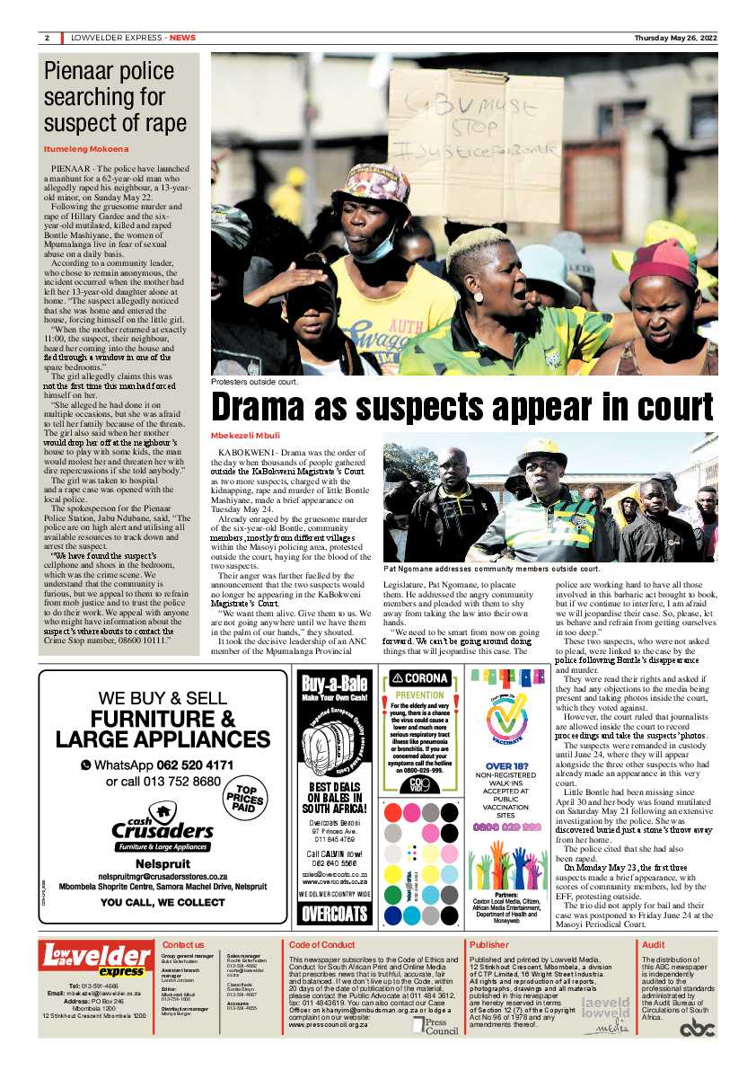 Lowvelder Express 26 May 2022 page 2