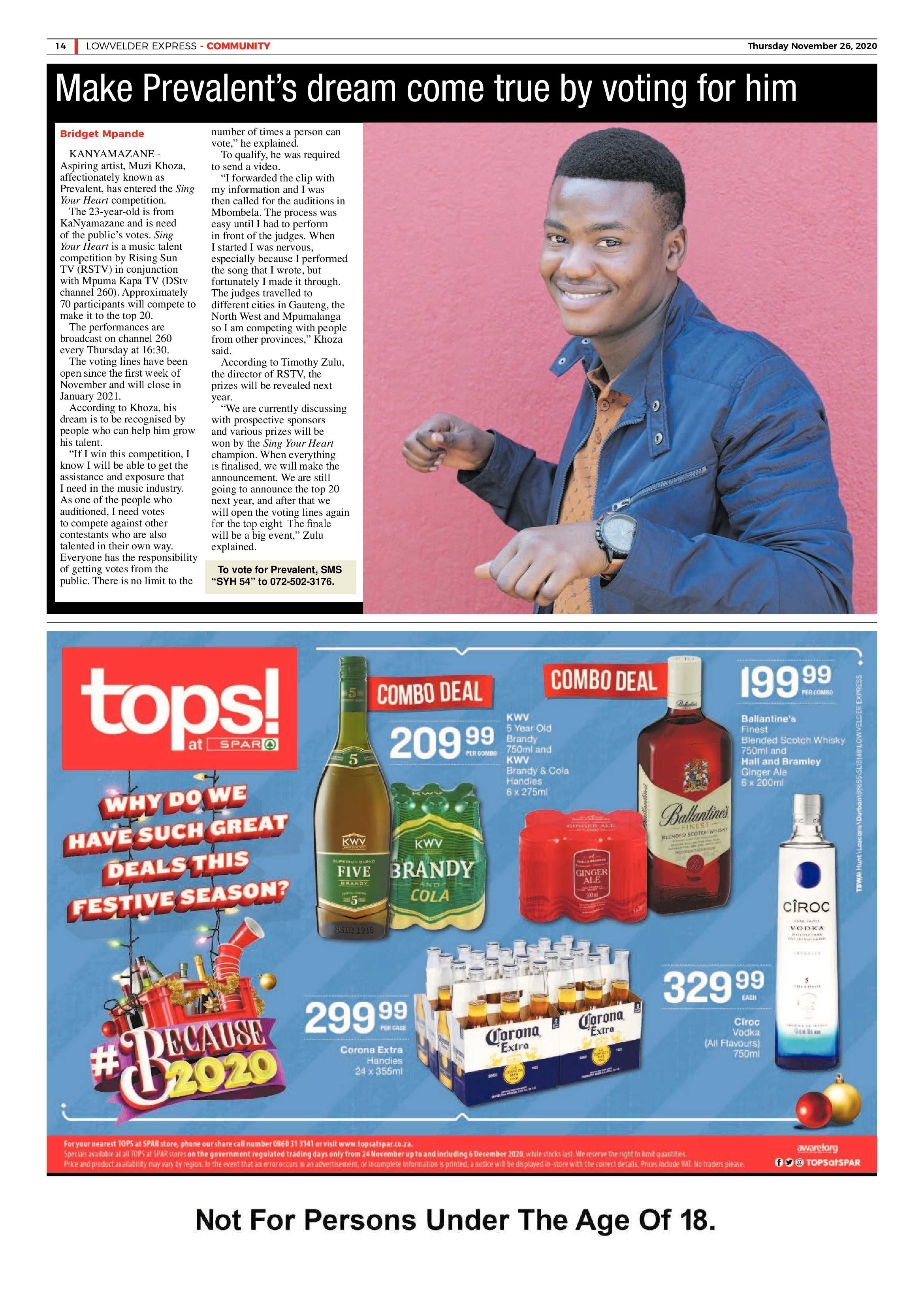 Lowvelder Express 26 November 2020 page 14