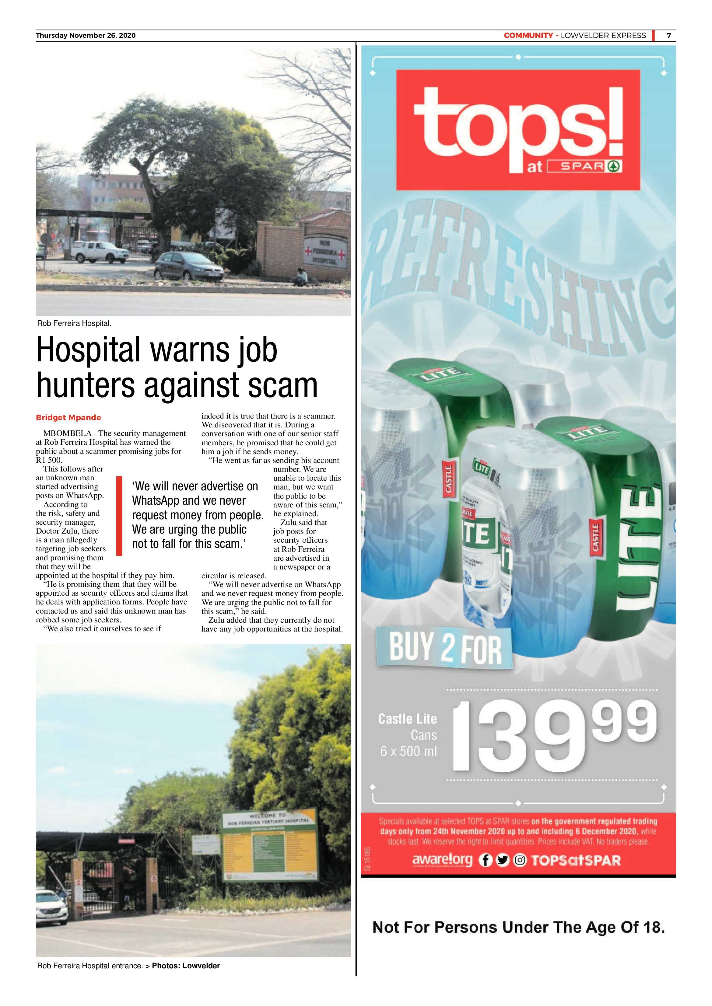 Lowvelder Express 26 November 2020 page 7